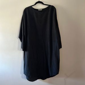 Elizabeth Suzann Annie Dress (OS) Black silk/hemp blend